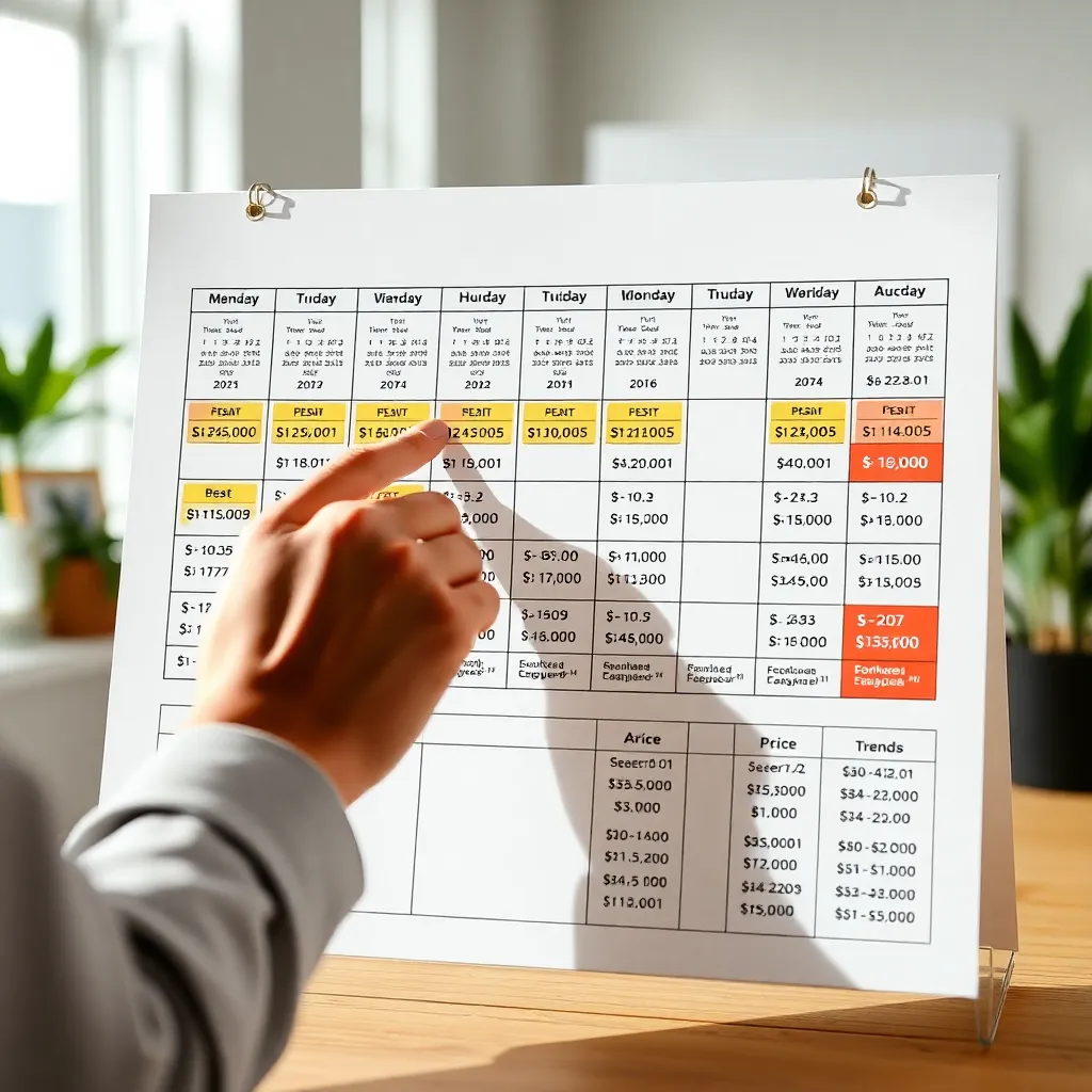 Gezin dat vakantieactiviteiten plant met spaarvarken en vakantiebrochures